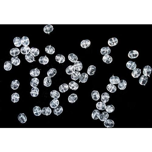 Clear and Luminous plastic bead Oval 2 Cross Hole Beads Plastic Cross Way Bead Carp Fishing Accessory