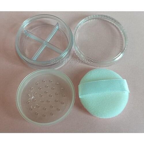 12/30pcs Clear Plastic Loose Powder Case with Sifter And Puff 5g Empty Portable Cosmetic Powder Container DIY Loose Powder Box