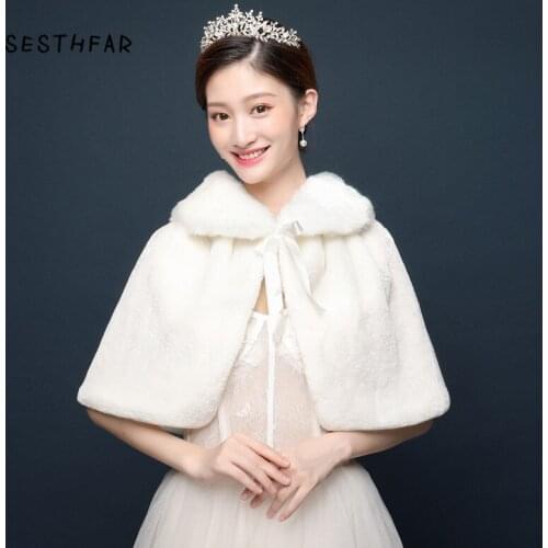 SESTHFAR Wedding Fur Capes