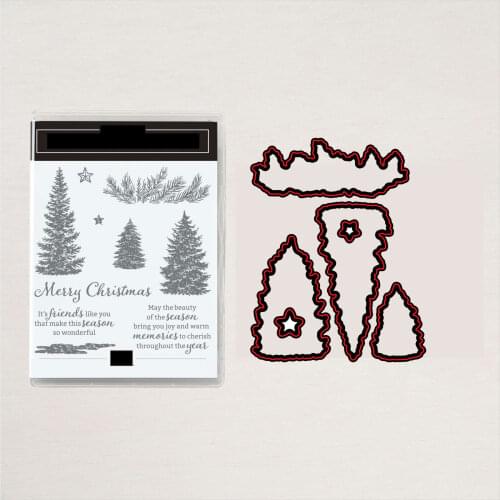 Christmas Tree New Metal Cutting Dies & Stamps Scrapbook Dary Decoration Stencil Embossing Template DIY Greeting Card Handmade