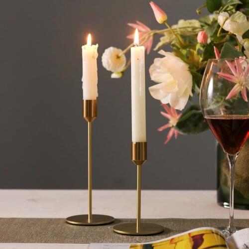 Creative Candle Holders Gold Metal Candlestick Holders Taper Candle Holders Decorative Candle Stand Interior Decoration Artwork