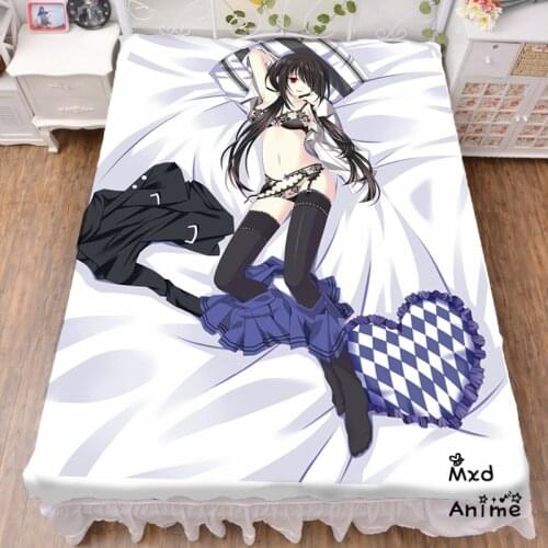 Japanese Anime Date A Live Bed sheet Throw Blanket Bedding Coverlet Cosplay Gifts Flat Sheet cd006