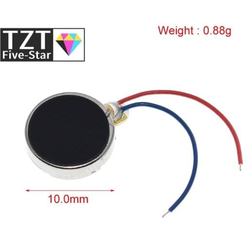 TZT 10x DC 3V 70mA 12000 RPM For Phone Coin Flat Vibrating Vibration Motor Vibration Motor G08 1027