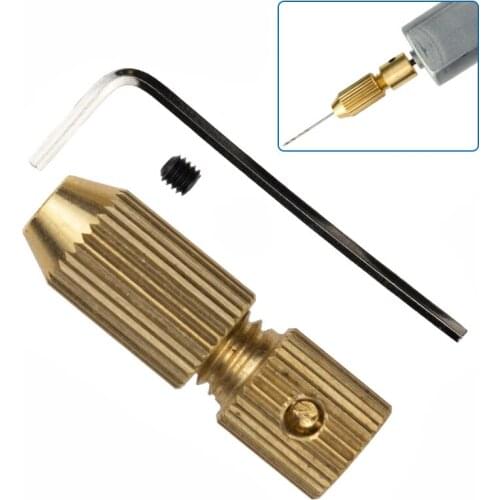 2pcs Mini Drill Clamp Chunk Botton Hole Bore 2mm/2.3mm/3.17mm Connect Electric Motor Shaft Multifunctional Tools Accessories