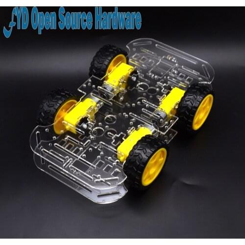 1set Motor Smart Robot Car Chassis Electronic Manufacture DIY Kit Speed Encoder Battery Box 4WD 4 Wheel Drive Car for arduino