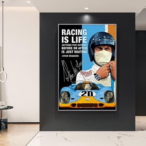 24 Hours Of Le Mans Michael Delaney On Canvas Print Nordic Poster Wall Art Picture For Living Room Home Decoration Frameless