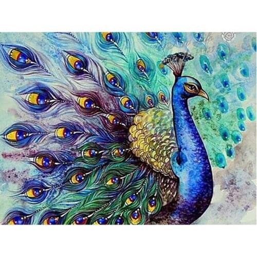 Full Diamond Square Diamond 5D DIY Diamond Painting peacock Diamond Embroidered Cross-stitch Rhinestone Mosaic