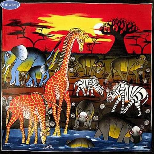 5d DIY Diamond Painting Africa animals,5D Diamond Embroidery Stitch Cross,almaznaya,rhinestone Needlework Home Decorative,gifts