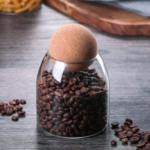 Behogar Transparent Airtight Sealed Glass Food Storage Jar Container Canister with Cork for Kitchen Supplies