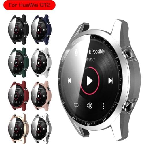 Watch Case cover for Huawei Watch GT 2 46mm hard matte scale All-Around Screen Protector bumper For Huawei Watch GT2 46mm Cover