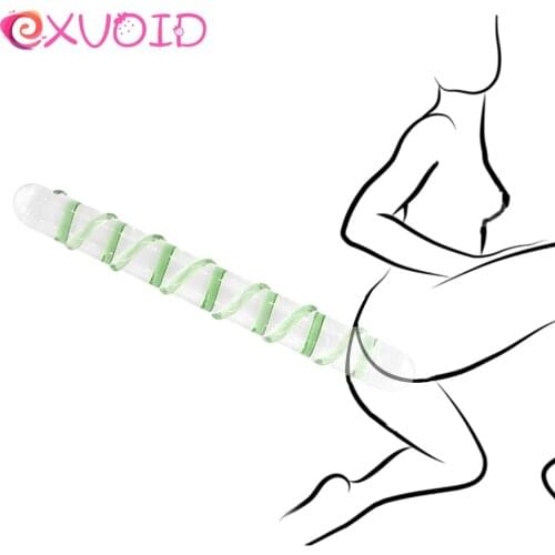 EXVOID No Vibrator Butt Plug Anal Plug Adult Products Anal Sex Toys for Women Men G Spot Massager Vaginal AV Stick Glass Dildo