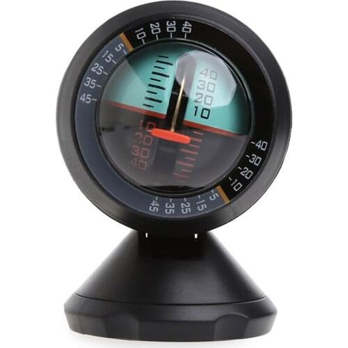 ABS Car Inclinometer Vehicle Gradient Balancer Slope Measure Tool Car Slope Tester Black (Adjustable Angles)