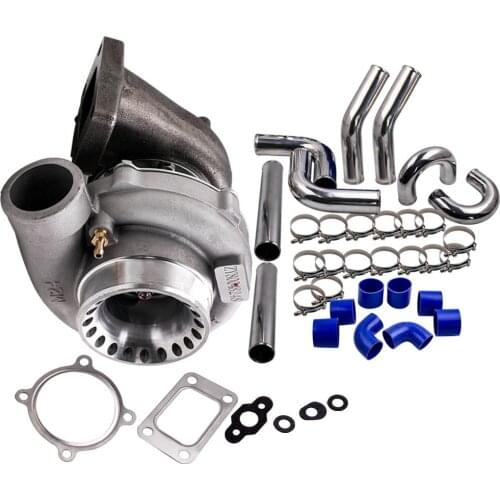 MaXpeedingrods Turbo + Intercooler Pipe Kit 76mm for Nissan Safari Patrol 4.2L TD42 Diesel GQ Y60 GT3582 GT35 T3 Turbocharger