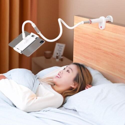 Multifunction Retractable Double Arms Tablet Phone Table Bedside Live Show Lazy Stand Bracket For iPad Cell Phone Tablet
