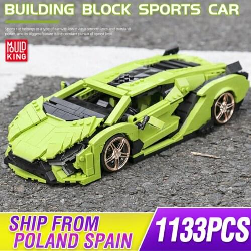 MOULD KING 10011 MOC High-Tech The Sierne Green Car model sets Building Blocks Bricks Kids Educational DIY Toys Christmas Gifts