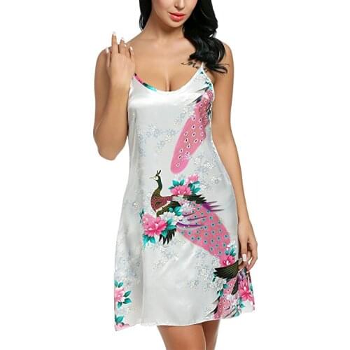 2112 New good quality sexy silk nightgowns female spaghetti strap short summer nightdress women plus size sleepwear nighties