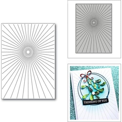 New Christmas Spotty Line Frame Background 2020 Metal Cutting Dies for DIY Scrapbooking and Card Making Embossing Craft No Stamp