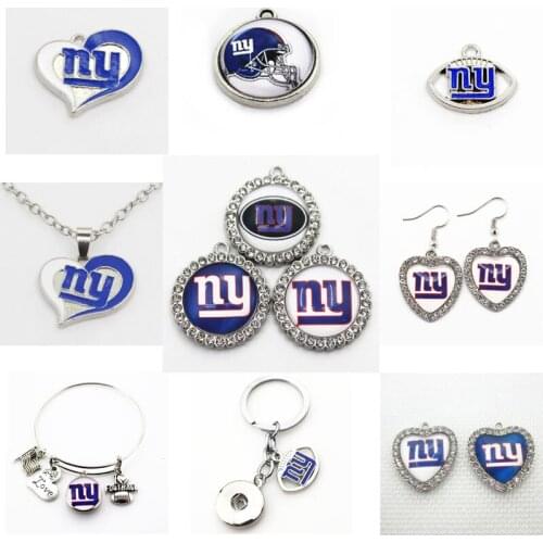 Football New York Dangle Charms Giant Mix Style DIY Pendant Bracelet Necklace Earrings Jewelry Making Accessories