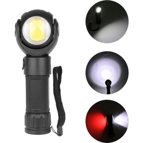 360 ° roterende USB oplaadbare LED-zaklamp met verblinding magneet en COB-werklamp C7I9