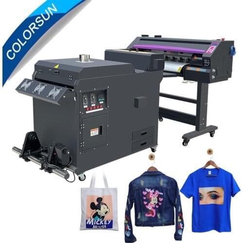 Colorsun 60CM DTF Printer For T-Shirt Jeans Bags Caps A3+ Size Printing Machine With Powder Shaker PET Roll Printer