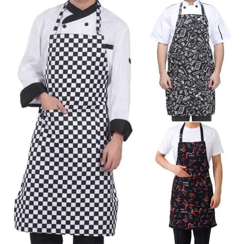 Adjustable BBQ Apron Cooking Kitchen Canvas Apron Woman Men Chef Waiter Cafe Shop Baking Waterproof Aprons Kitchen Accessories