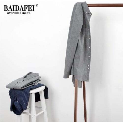 Oversized Button Up Shirt 10XL 9XL 2021 Spring Autumn New Arrivals Mens Business Casual Plaid Smart Casual Long Sleeve Shirt