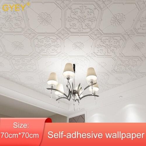 Self-adhesive 3D Wall Stickers Decorative Bedroom Bedside Living Toom TV Background Wall Paper Waterproof Ceiling Wallpaper