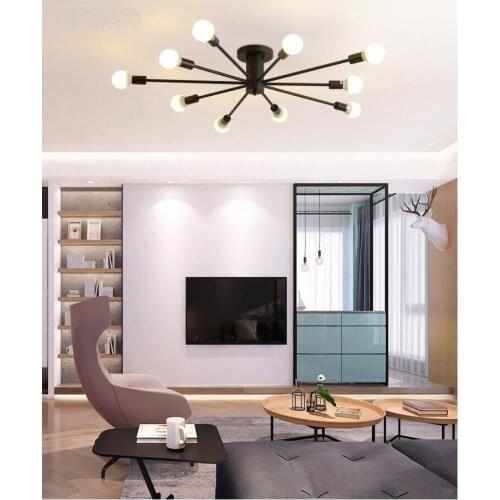 Nordic pastoral small restaurant bar living room pendant light modern glass ball branch spider clothing store pendant lamp