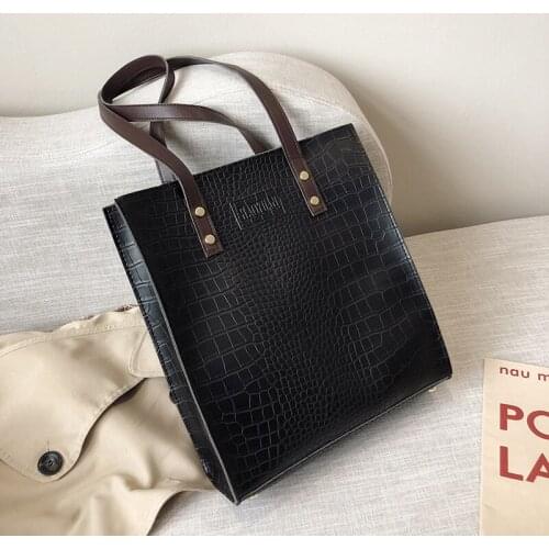 Alligator Pattern Shoulder Bag Designer Big Tote Bags For Women High Quality Soft Leather Hand Bag Lady Shopping Pouch Bolso