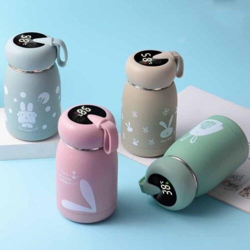 320ml Cute Candy Mini Smart Thermos Cup Thermos stainless LED Temperature Display coffee cup Flasks Water bottle for children