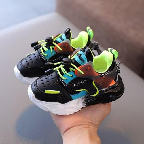 Spring Kids Children Orange Black Casual Sneakers For Little Boys Girls Breathable Jazz Hip hop Dance Sports Running Shoes New