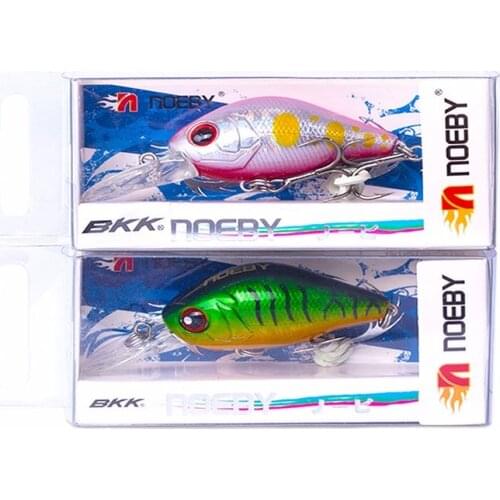 NOEBY 2Pieces Best Fishing Lure Crankbaits 45mm Lures for Fishing WithTreble Hooks NBL9190