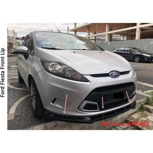 Front Bumper Attachment For Ford Fiesta 2014 2015 2016 2017 2018 2019 2020 Universal Lip Car Auto Accessory 3 Pcs Body Kit