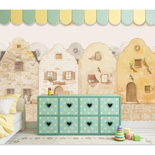 3D Photo Cartoon House 8D Wallpaper warm wallpaper for kids room bedroom Wall Murals Living Room Paper Home 8d Decor