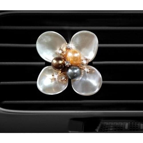 Car Air Freshener Creative Auto Outlet Fragrant Perfume Clip Solid Fragrance Flower Shape Car-styling Interior Accessories