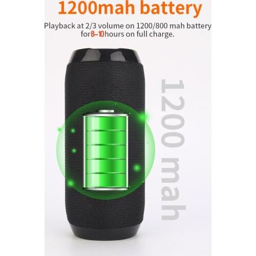 Wireless bass column waterproof outdoor portable Bluetooth compatible speaker USB speaker supports AUX TF subwoofer speaker