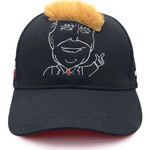 New adult casual cotton baseball caps Men and women embroidery hip hop snapback hats trucker Gorros trump hat with hair