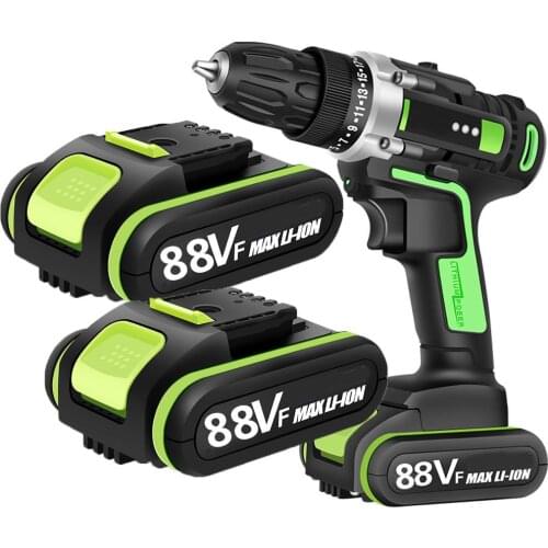 88Vf Electric Drill Lithium Battery DIY Mini Rechargeable Double Speed Cordless Screwdriver Household Power Tools