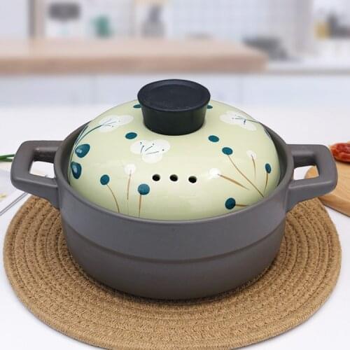 Hand Painted Casserole Dish With Lid Japanese Style Ceramic Casserole Cooking Pot Cookware Casserole Household Products DH50SG