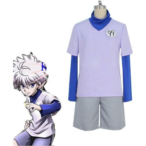 HUNTER X HUNTER Killua Zoldyck Cosplay Costume Suit Adult Unisex Top Pants Sports Wear L321