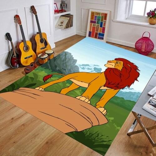 80x160CM Kids Play Mat Living Room Carpet The Lion Pattern Kids Room Decoration Anti-Slip Large Carpet Hallway Floor Mat