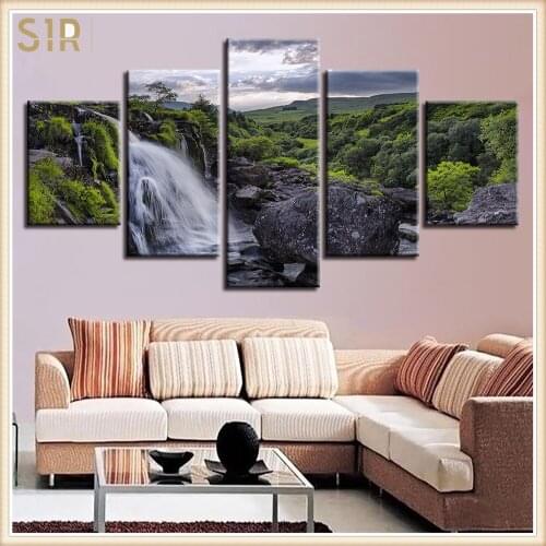 Beautiful Scenery HD Printed 5 Piece Canvas Art Scenery Painting Wall Pictures for Living Room Home Decor Anime Poster Wall Art