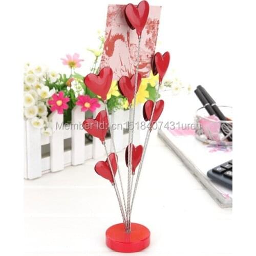 E5 LOVE HEART MULTI-STEM PAPER/NOTE CLIP NOVELTY STAINLESS HAND-MADE ART CRAFTS WEDDING&BIRTHDAY&HOME&OFFICE&GIFT&PRESENT