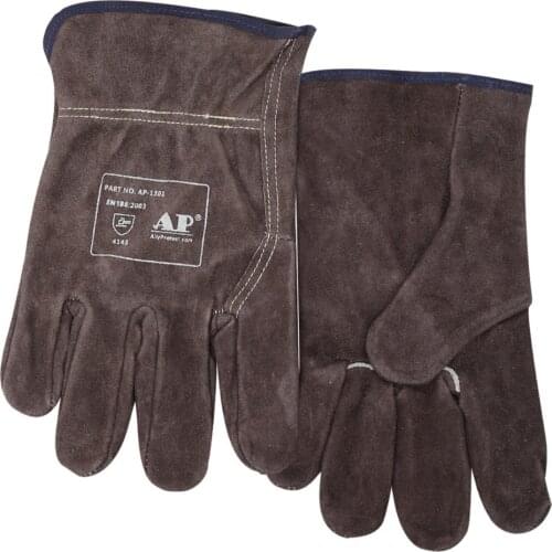 Multifunctional Drivers/Mechanic Gloves Cowhide Leather Work Gloves 25cm (10") Length CE Certificated TIG Welding Gloves