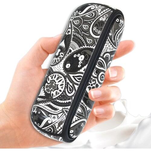 Fashion Leather Case + Side Cover for IQOS 3 Duo Holder Pouch For IQOS 3.0 Carrying Case Protective Accessories Black Red Blue