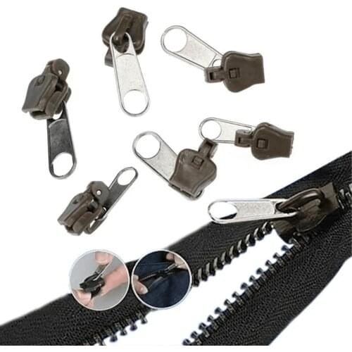 Zipper Repair Kit Zipper Universal Fix Replacement Zip Slider Teeth Rescue New Design Zippers For Sew 6PCS/Bag Sewing Clothes