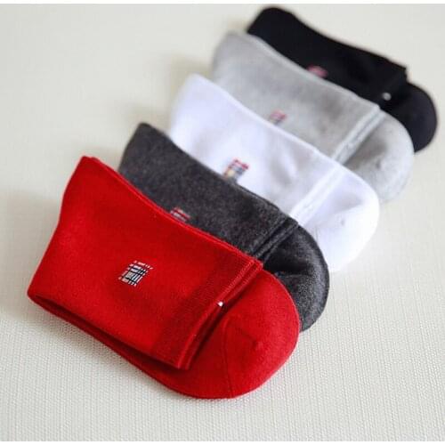 Spring Autumn Warm Quality Business New Casual Solid Black Gray White Color Deodorization Comfortable Jacquard Cotton Mens Socks