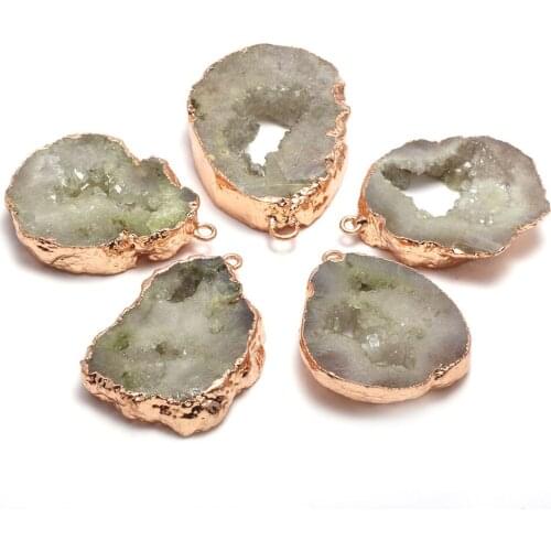 Natural Semi Precious Stone Pendant Irregular Agates For Jewelry Making DIY Necklace Bracelets Package Sale 40-45mm -30-35mm