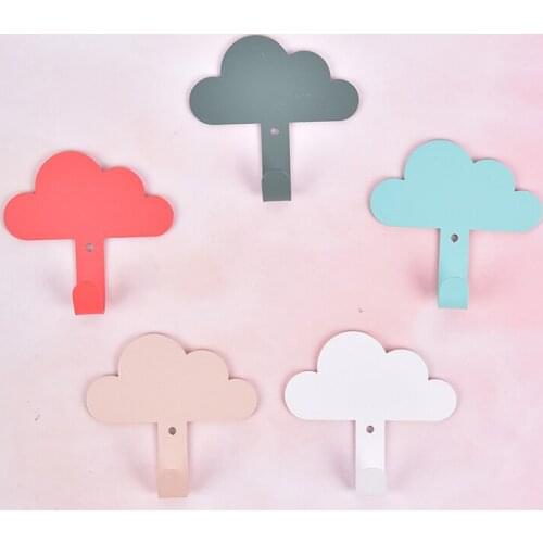 Useful Nordic Coat Hook Cloud Shape Hook Clothes Hanger Wall Mounted Kid Room Wall Decoration Children Room Decorative Hanger