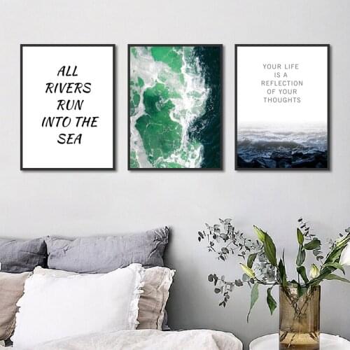 Nordic Letter Poster Art Print Inspirational Quotations Canvas Painting Picture Home Wall Art Aisle Painting Modern Decoration